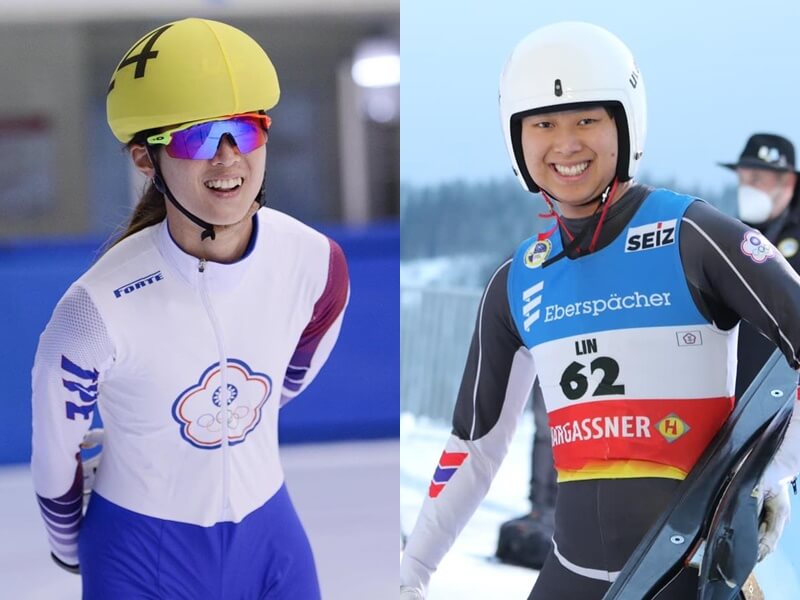北京冬季奧運4日開幕,競速滑冰女將黃郁婷(左)、雪橇女將林欣蓉(右)7日上場。(左圖取自facebook.com/uting.huang.hope,右圖取自facebook.com/LinSinRongSinRongLin)