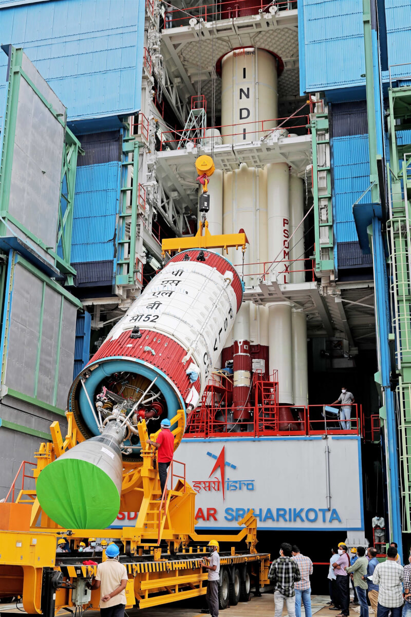 圖為極軌衛星發射載具PSLV-C52。(圖取自印度太空研究組織網頁isro.gov.in)