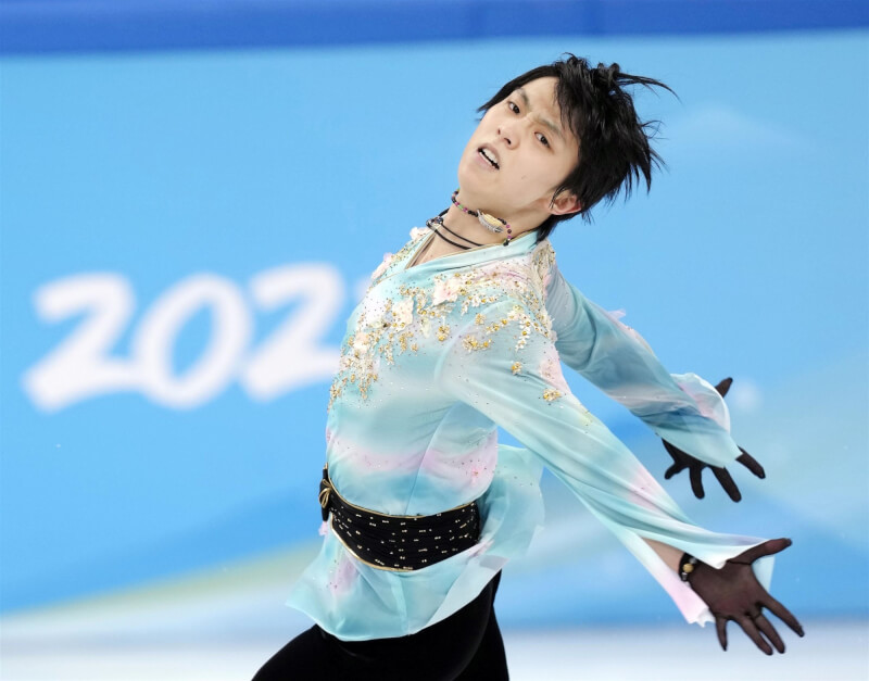 羽生結弦最後以總分283.21分排第4，無緣獎牌。（共同社）