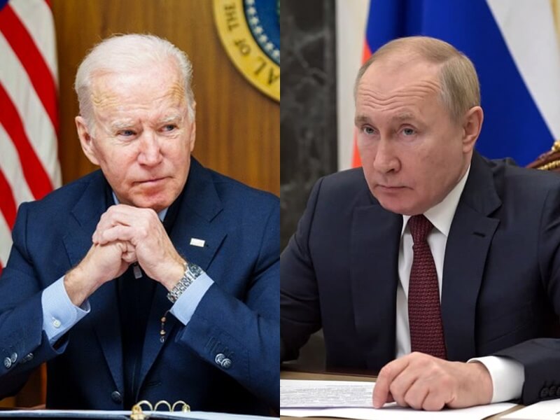 圖左為美國總統拜登，右為俄羅斯總統蒲亭。（左圖取自facebook.com/WhiteHouse，右圖取自twitter.com/kremlinrussia_e）