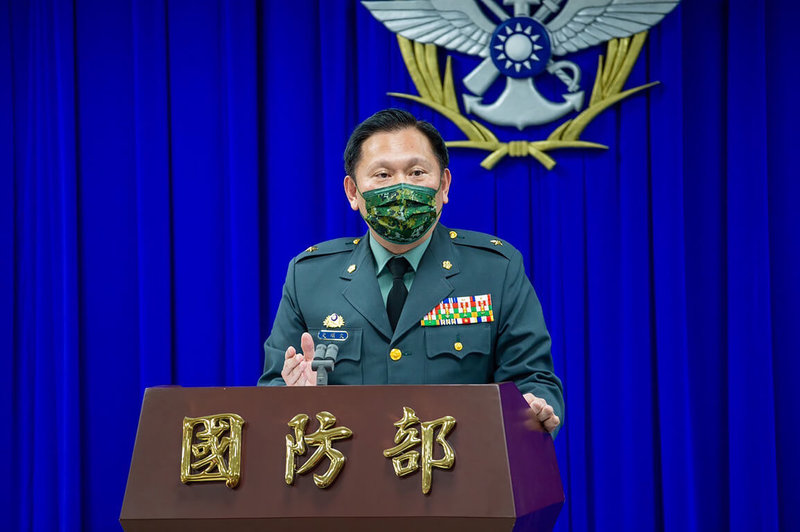 國防部軍事發言人史順文少將15日表示,無論中國任何挑釁或測試,國軍一定會有相對應動作,做好各種因應準備。(國防部提供)中央社記者王慶剛傳真 111年2月15日