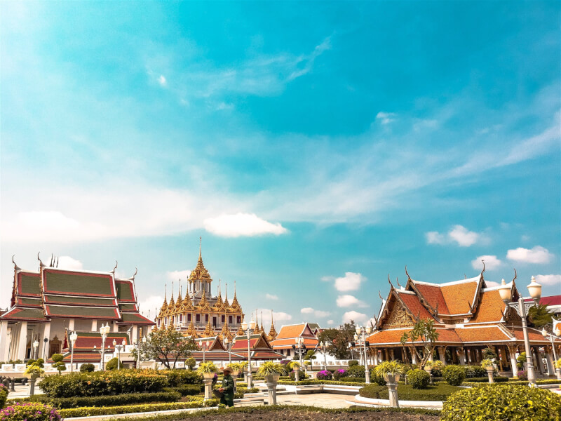 泰國曼谷的英文名稱正名為Krung Thep Maha Nakhon,政府16日澄清,Bangkok仍會繼續使用。圖為曼谷王孫寺。(圖取自Unsplash圖庫)