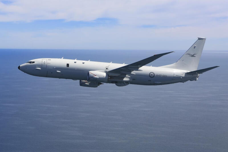 圖為P-8A「海神式」巡邏機同型機。(圖取自澳洲空軍網頁airforce.gov.au)