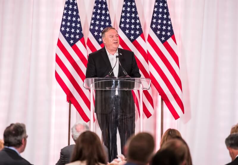 美國前國務卿蓬佩奧預計2日至5日訪台。(圖取自twitter.com/mikepompeo)