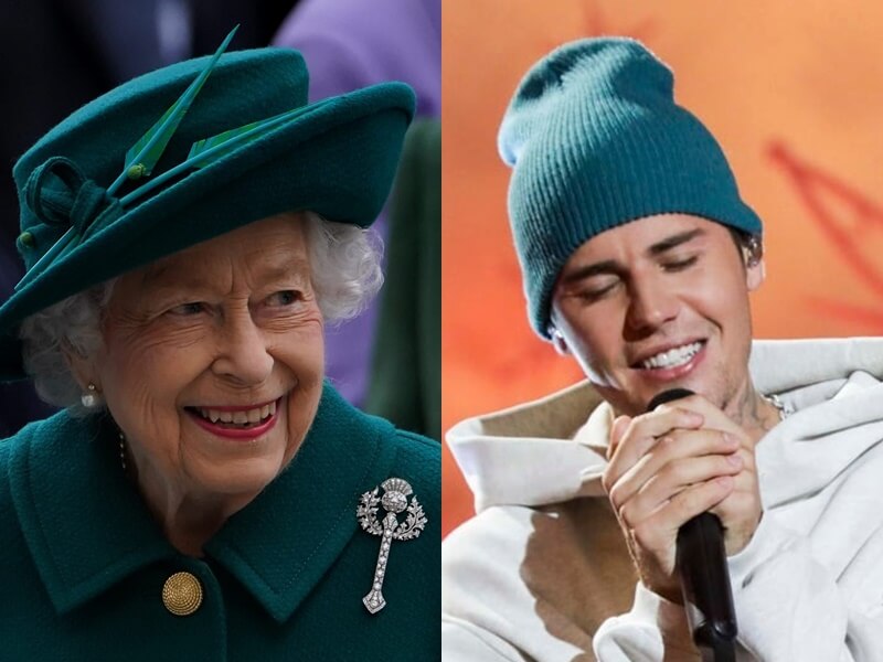 （左圖取自facebook.com/TheBritishMonarchy；右圖取自facebook.com/JustinBieber）