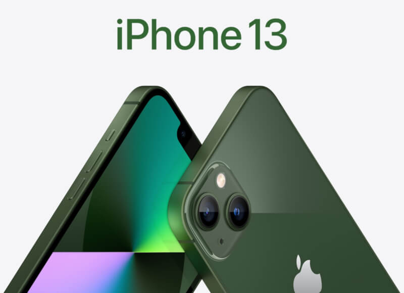 iPhone 13推出墨綠新色。(圖取自Apple網頁apple.com)