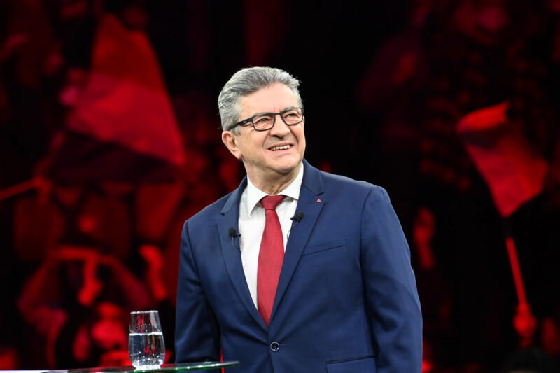 極左派「不屈法國」領袖梅蘭雄。(圖取自facebook.com/JLMelenchon)