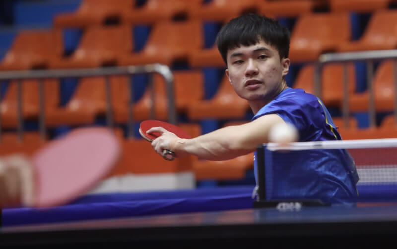 台灣桌球一哥林昀儒16日在WTT阿拉木圖挑戰賽男單順利挺進8強。（中央社檔案照片）