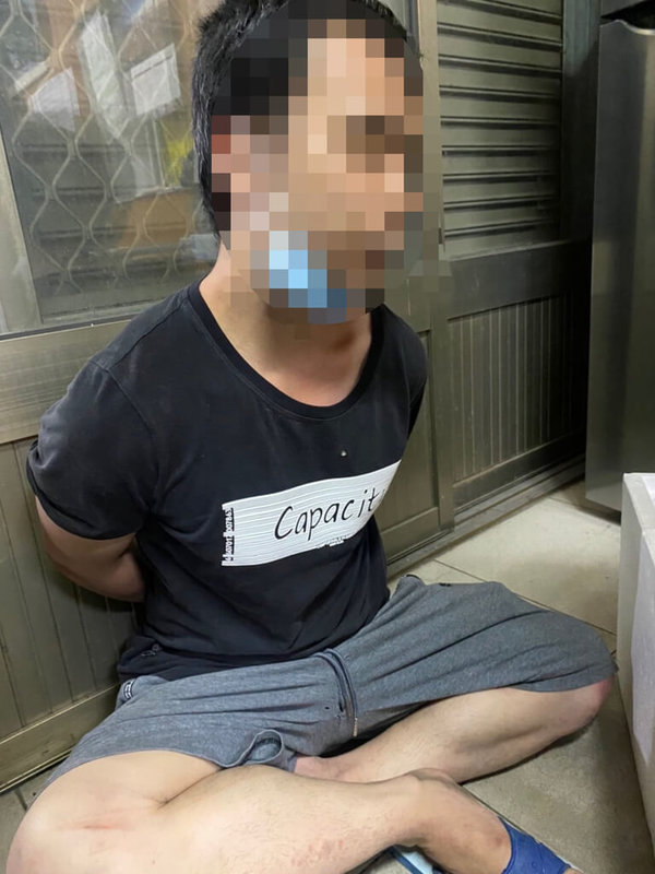 桃園八德外役監一名林姓受刑人以上廁所為由從作業場所翻牆脫逃,9日凌晨在台中落網。(警方提供)中央社記者葉臻傳真 111年4月9日
