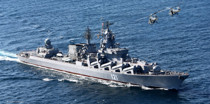 图为俄罗斯黑海舰队旗舰莫斯科号同型舰。（图取自维基共享资源；作者Ministry of Defence，CC BY 4.0）