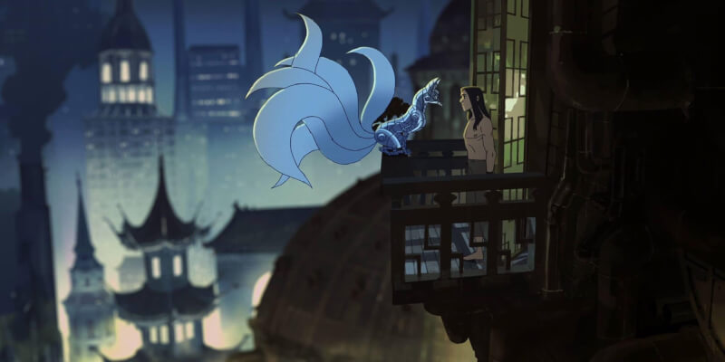 劉宇昆的小說陸續被改編為影視作品,Netflix動畫「愛X死X機器人」之中的「狩獵順利」便是其一,講述狐狸精與捉妖少年的故事。(圖取自愛X死X機器人臉書facebook.com)