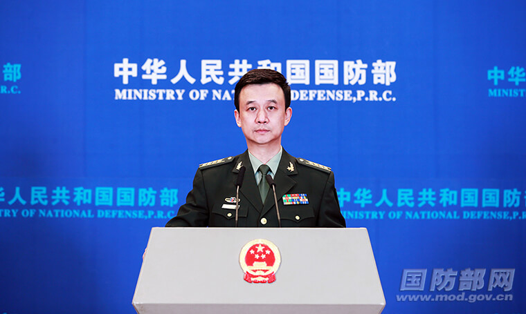 美國訪問團14日抵台,中國國防部新聞發言人吳謙表示,東部戰區近日在台灣周邊海空域組織多軍兵種聯合戰備警巡,這是根據台海安全形勢和維護國家主權需要採取的必要行動。(圖取自中國國防部網頁mod.gov.cn)