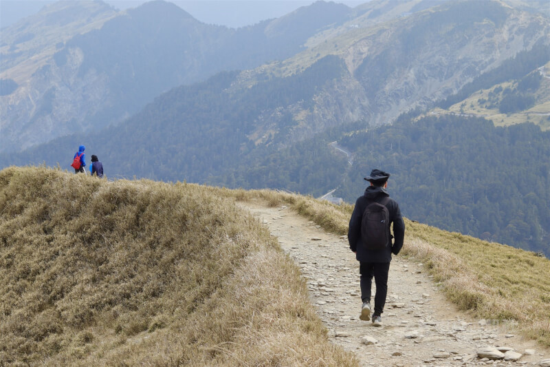 離登山口較遠的路途平緩好走。中央社記者徐子苓攝