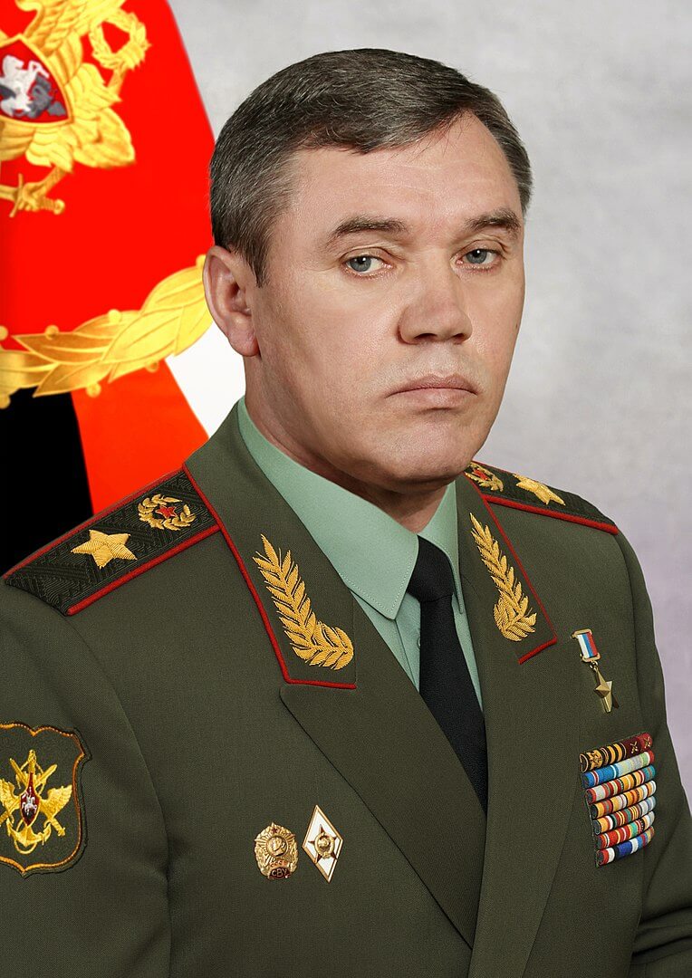 美國國防部官員2日表示，俄羅斯參謀總長吉拉西莫夫（圖）上週曾視察烏東前線，但關於他在烏軍攻擊中受傷的報導無法證實。（圖取自維基共享資源；作者Mil.ru，CC BY 4.0）