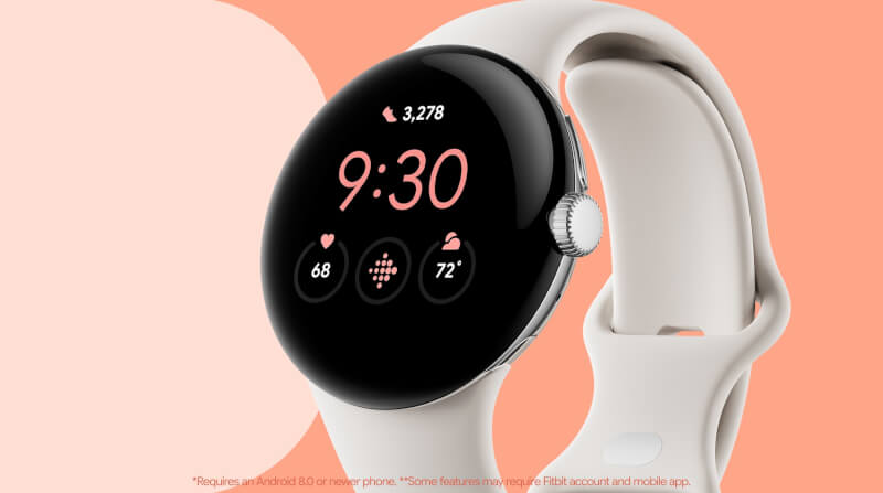 Google公布首支智慧型手錶Google Pixel Watch，將在今年稍後和一款新的高級Pixel 7智慧型手機同時推出。（圖取自twitter.com/madebygoogle）
