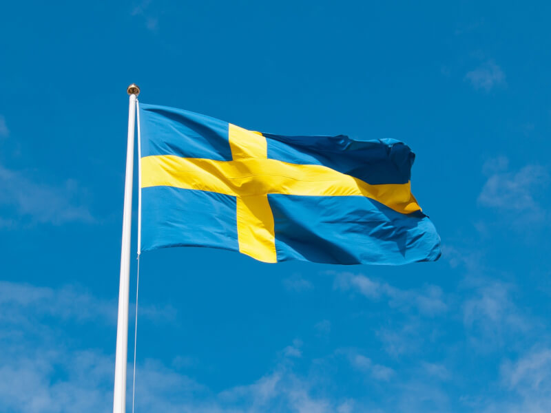 「台瑞典國會議員協會」副主席鄧奈爾19日至25日率團訪問台灣，這也是今年第2個瑞典國會正式訪問團。圖為瑞典國旗。（圖取自Pixabay圖庫）