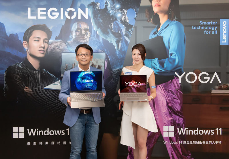 聯想1日宣布電競筆電Legion、IdeaPad Gaming系列與輕奢Yoga系列即日起在台灣上市，搭載第12代Intel處理器，左為聯想台灣總經理林祺斌。（聯想提供）中央社記者吳家豪傳真  111年6月1日