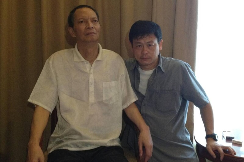 六四民運人士李旺陽（左）逝世10週年，外界一直質疑他是「被自殺」。為李旺陽進行生前最後一個訪問的前香港記者林建誠（右）撰文悼念他。（圖取自facebook.com/christiantimes）