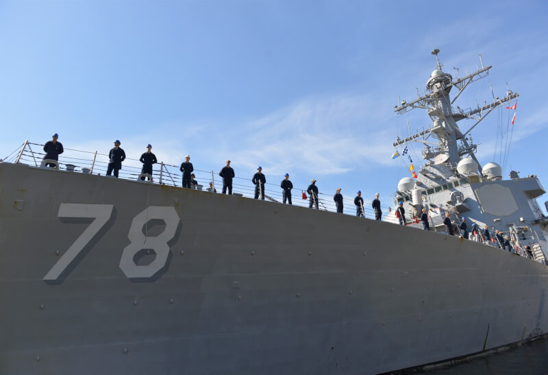 北約5日展開為期近兩週的波羅的海年度海軍演習。圖為美國第六艦隊船艦。（圖取自facebook.com/USNavalForcesEuropeAfrica）