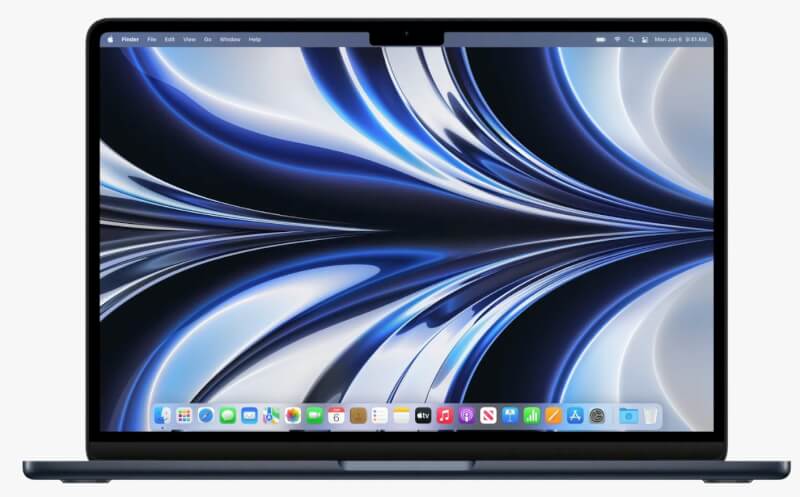 新的MacBook Air筆記型電腦採用全新M2晶片。（圖取自Apple網頁apple.com）