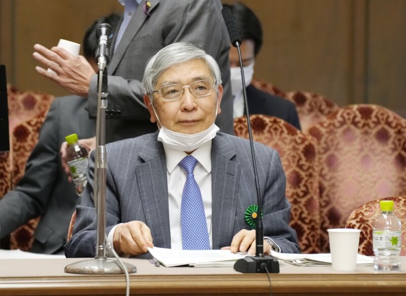 日本銀行總裁黑田東彥7日為先前「家庭經濟對漲價容忍度正在增加」的發言道歉。（共同社）