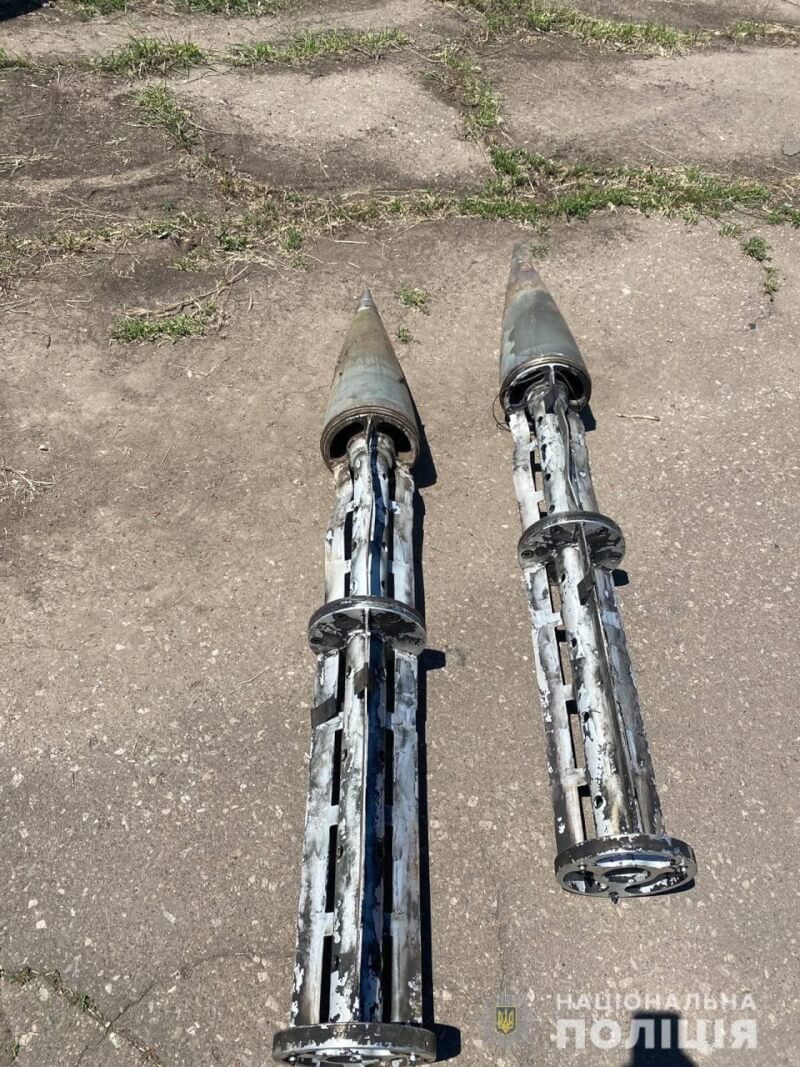 圖為俄羅斯砲轟烏克蘭頓內茨克地區的火箭。（圖取自facebook.com/UA.National.Police）