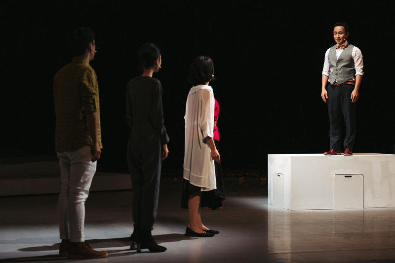 動見体舞台劇作品「想像的孩子」將於18日及19日在樹林藝文中心演藝廳演出，除討論多元成家及同婚等議題，也以多向觀點思維，挖掘多元家庭下的人性衝突。（動見体提供）中央社記者趙靜瑜傳真 111年6月15日