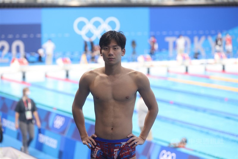 王冠閎去年參加東京奧運男子200公尺蝶式,奧運首秀16強準決賽止步。(中央社檔案照片)