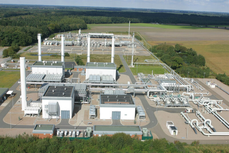 德國最大的天然氣儲槽位於北部的雷登（Rehden），總容量39億立方公尺。（ASTORA提供）中央社記者林育立柏林傳真 111年6月22日