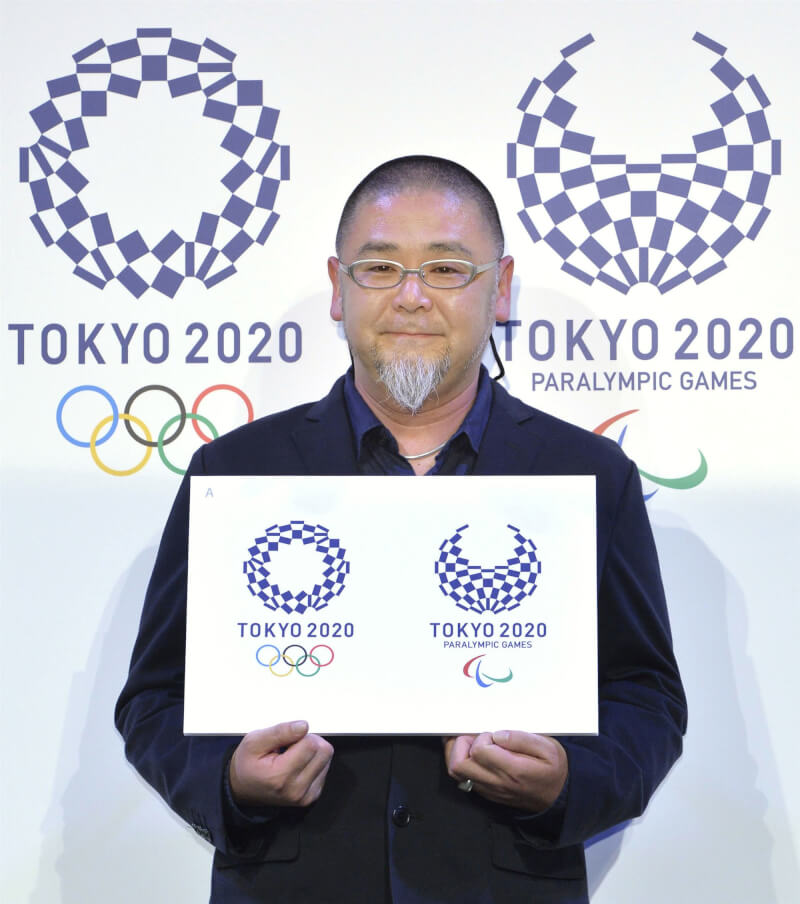 2021年東京奧運會徽設計者藝術家野老朝雄7月19日起將在誠品信義店6樓策展。（共同社）