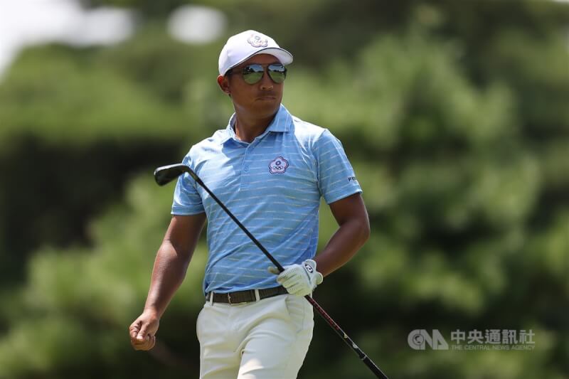 東京奧運男子高爾夫銅牌名將潘政琮2日在PGA美國職業高爾夫巡迴賽約翰迪爾菁英賽第2輪猛打7鳥，兩回合以低於標準9桿的133桿，排名竄上並列第7。（中央社檔案照片）