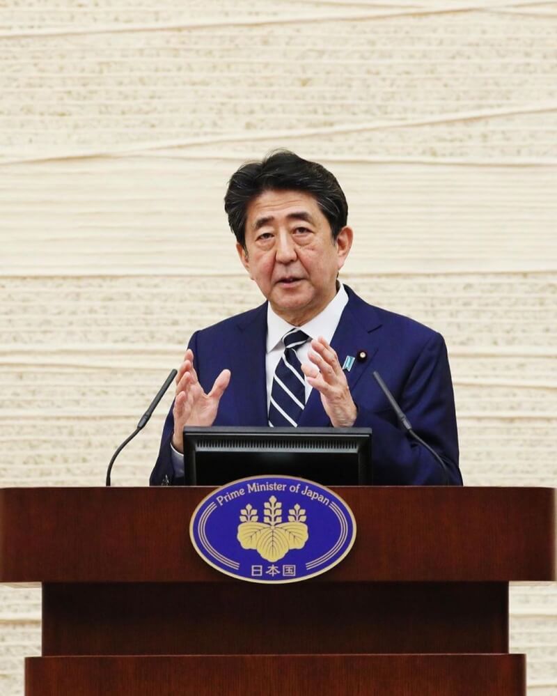 日本前首相安倍晉三8日在奈良遭槍擊逝世，震驚全球。（圖取自instagram.com/shinzoabe）