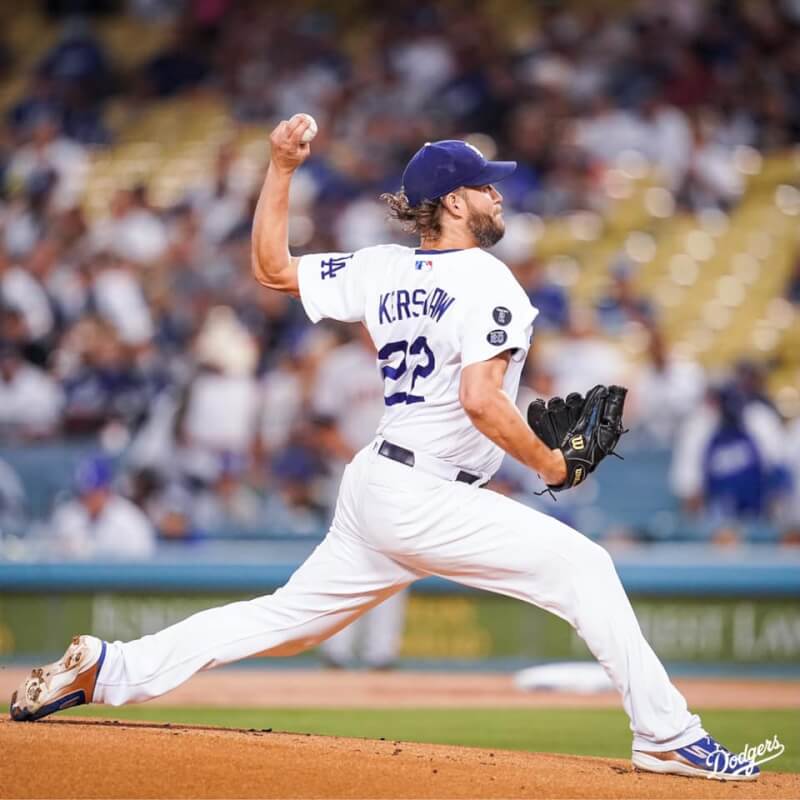 道奇投手柯蕭(前)是MLB欽點參加的選手。(圖取自facebook.com/Dodger)