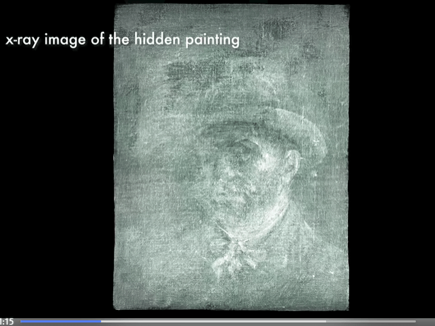 蘇格蘭一間畫廊發現梵谷一幅先前不為人知的自畫像，這幅肖像藏在另一幅畫作後面，梵谷左耳完好無缺。（圖取自facebook.com/nationalgalleries）