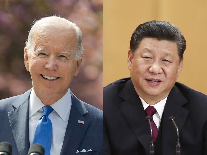 美國總統拜登（左）表示，預期本週會跟中國國家主席習近平（右）進行通話。（左圖取自facebook.com/POTUS，右圖中新社）