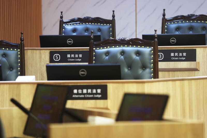 圖為台北地院寶慶院區國民法官法庭。（中央社檔案照片）