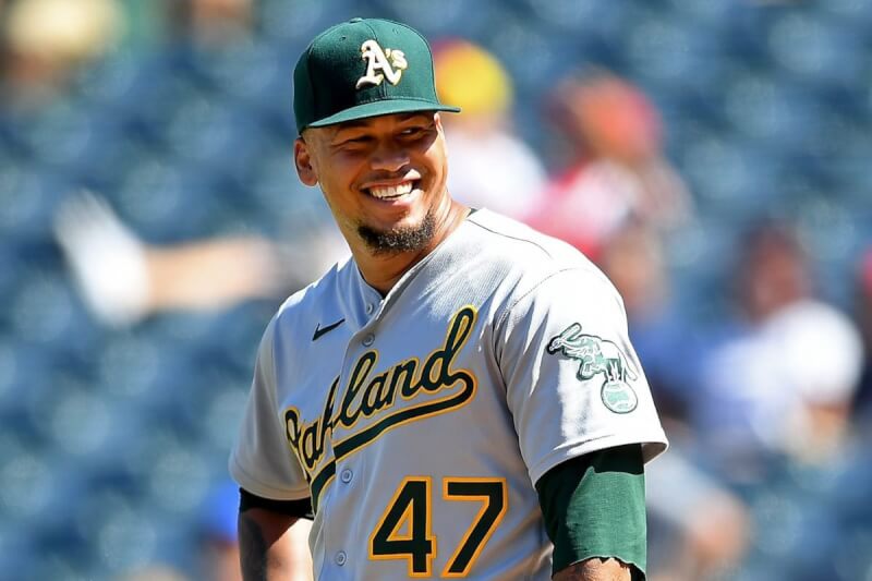 MLB洋基1日透過交易成功網羅運動家王牌投手蒙塔斯(圖)。(圖取自twitter.com/FrankieMontas)