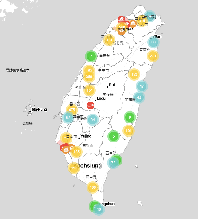 水利署2日上午發布淹水警戒。(圖取自水利署網頁fhy.wra.gov.tw/)
