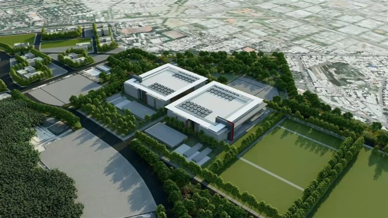 高雄市政府5日表示,楠梓產業園區開發將於7日動土,台積電已與市府完成簽約,是唯一進駐廠商,園區將進入建廠階段,高雄將成為全球半導體研發與製造中心。此為完工示意圖。(高雄市政府提供)中央社記者曾以寧傳真 111年8月5日