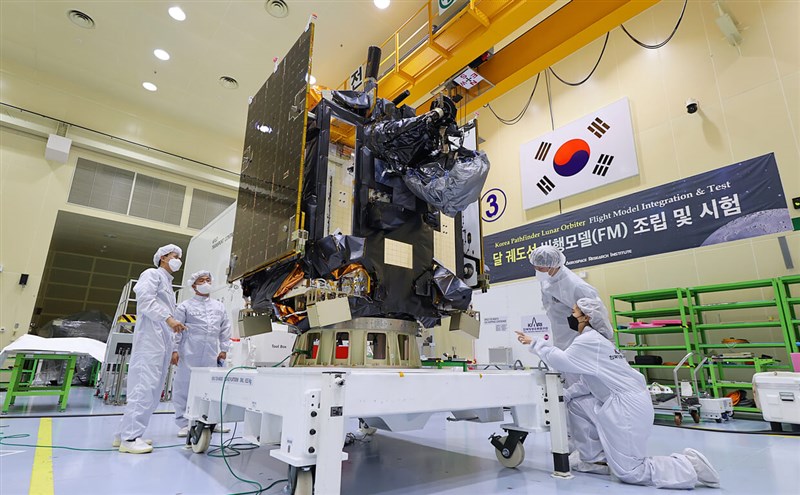韓國首架月球軌道探測器Danuri 4日從美國發射升空。（韓國航空宇宙研究院提供）
