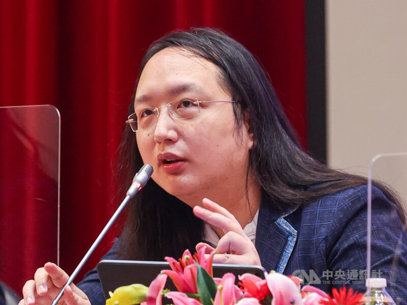 數位發展部首任部長由政務委員唐鳳出任。（中央社檔案照片）