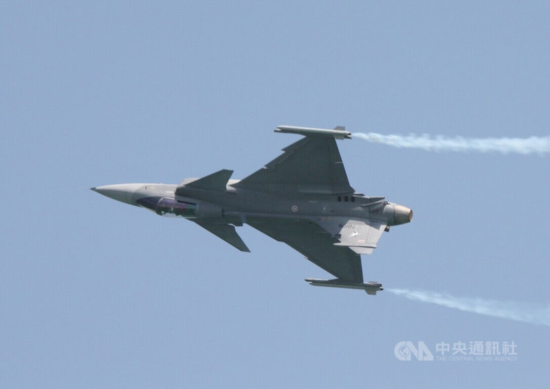 泰國空軍（RTAF）8月中旬將與中國在泰國東北部舉行10天的「鷹擊2022」（Falcon Strike 2022）聯合空中對抗演訓。圖為攝於2018年的泰國獅鷲戰機。中央社記者陳亦偉攝 111年8月8日