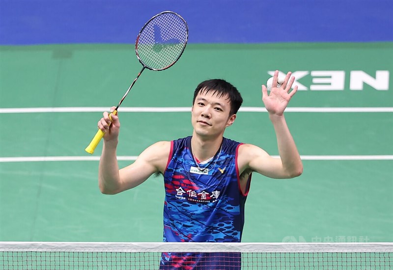 台灣「羽球王子」王子維（圖）23日在世界羽球錦標賽男單32強賽，以21比18、21比16擊敗中國選手陸光祖，晉級16強。（中央社檔案照片）