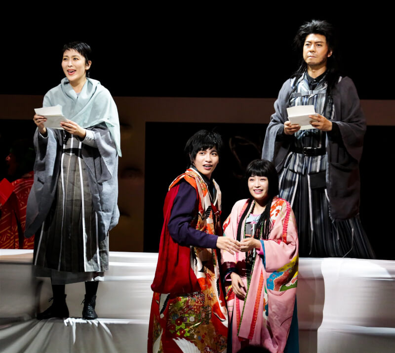 日本導演野田秀樹作品「Q：歌舞伎之夜」10月來台開演，日本女星松隆子（左）首度在台北演出。（圖取自兩廳院網頁npac-ntch.org）