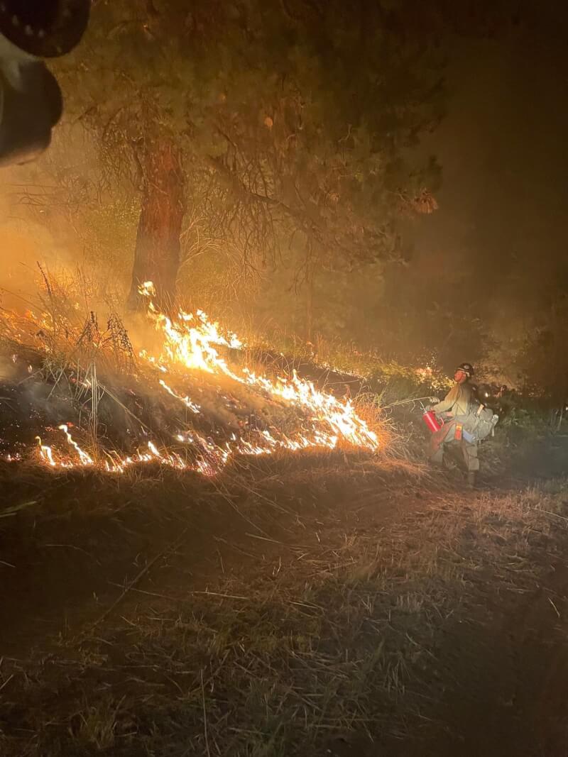 俄勒岡州尤金市東部的雪松溪大火，在週末出現「極大程度」擴張，已經燒掉了3萬5100公頃，約為華府面積的兩倍。（圖取自twitter.com/NWCCInfo）