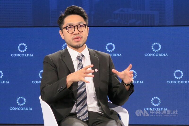 小智研發創辦人黃謙智20日出席紐約非營利組織Concordia年度峰會，傳達「台灣很重要」訊息，特別是在環境保護領域。中央社記者尹俊傑紐約攝 111年9月21日