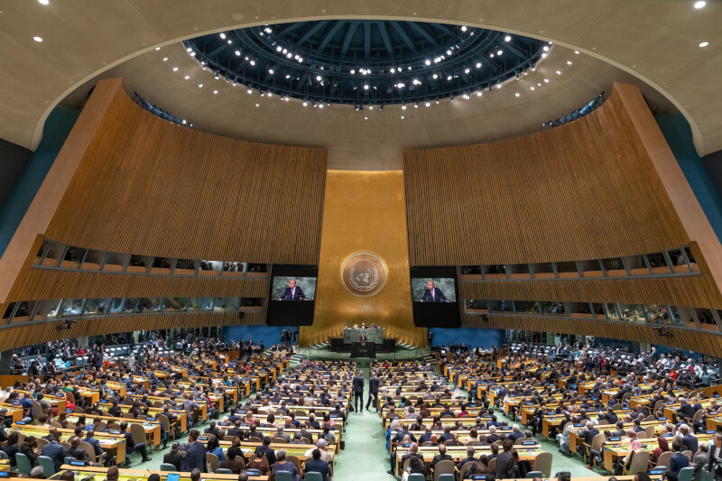 第77屆聯合國大會總辯論20日展開，3友邦替台灣發聲，敦促聯合國體系接納台灣。（圖取自twitter.com/antonioguterres）