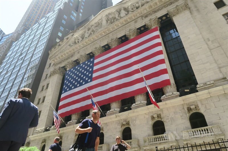 圖為美國紐約證券交易所。（中央社檔案照片）