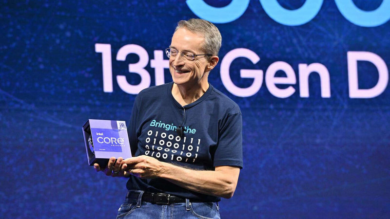 晶片大廠英特爾執行長季辛格（Pat Gelsinger）28日在美國加州聖荷西舉辦的Intel Innovation大會，宣布推出第13代Intel Core處理器系列，包括6款不鎖頻桌上型處理器。（英特爾提供） 中央社記者吳家豪傳真 111年9月28日