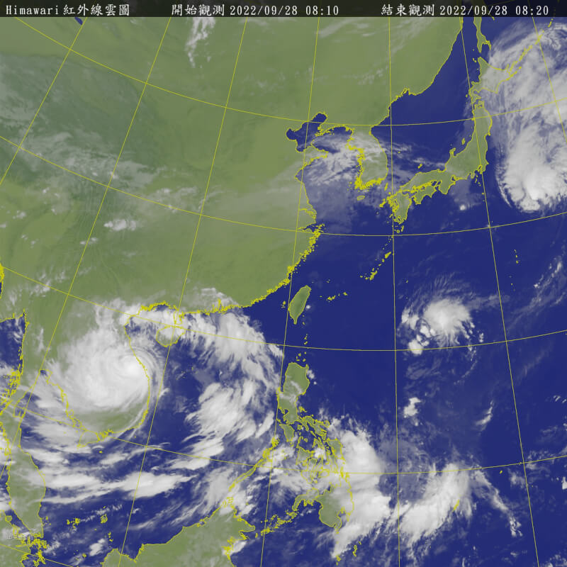 氣象專家吳德榮28日表示，關島附近有熱帶擾動發展，預測將往琉球方向移動。（圖取自中央氣象局網頁cwb.gov.tw）